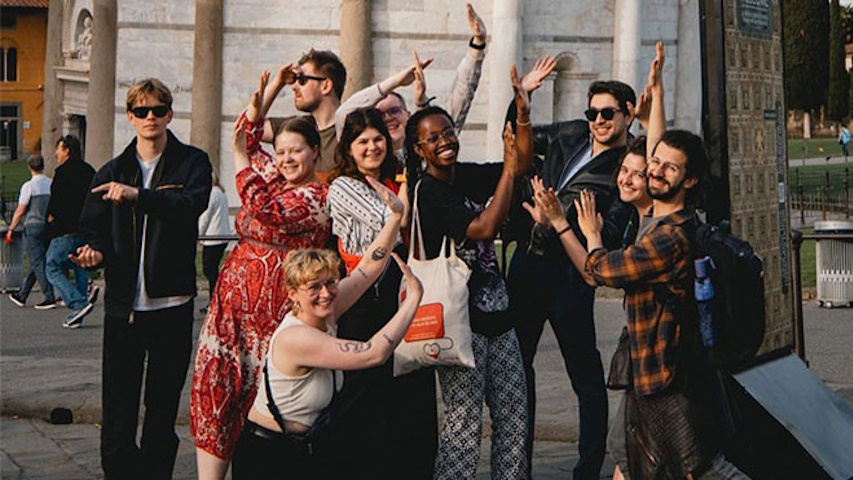 Alcuni studenti che hanno preso parte all'Incontro annuale della Circle U Student Union all’Università di Pisa