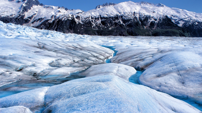 Particolare di un ghiacciaio in Alaska