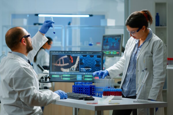 immagine di archivio, di un laboratorio per la ricerca scientifica