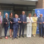 Il taglio del nastro all'inaugurazione del polo UniDem
