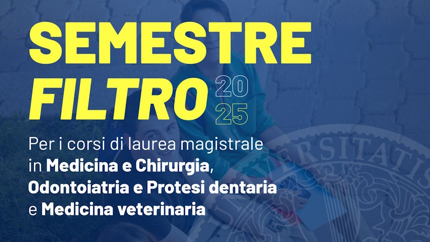 la locandina del semestre filtro all'Università di Bari