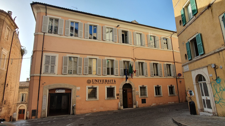 La sede del rettorato dell'Università di Macerata