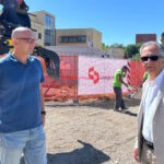 Il rettore Nicola Leone in visita al cantiere della residenza universitaria